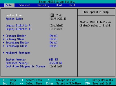 В обох цих випадках, зайшовши в меню «Standart CMOS Features» BIOS 'а можна переконатися, що шуканого диска серед визначених пристроїв немає