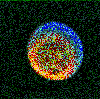 Товстий шар (серпанок) - фотохімічний смог - виявляється навколо освітленого Сонцем полюса